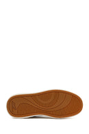 Men's White Lace-Up Thick-Soled Leather Sneakers | Derimod