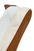 Men's White Lace-Up Thick-Soled Leather Sneakers | Derimod