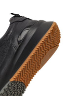 Men's Black Lace-Up Thick-Soled Leather Sneaker | Derimod