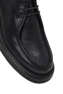 Erkek Siyah Bağcıklı Kalın Tabanlı Deri Casual Ayakkabı | Derimod