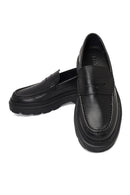 Erkek Siyah Kalın Tabanlı Deri Loafer | Derimod