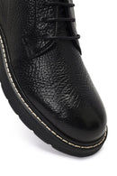 Erkek Siyah Bağcıklı Fermuarlı Deri Casual Bot | Derimod