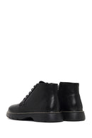 Erkek Siyah Bağcıklı Fermuarlı Deri Casual Bot | Derimod