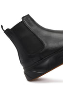 Erkek Siyah Kalın Tabanlı Deri Chelsea Bot | Derimod