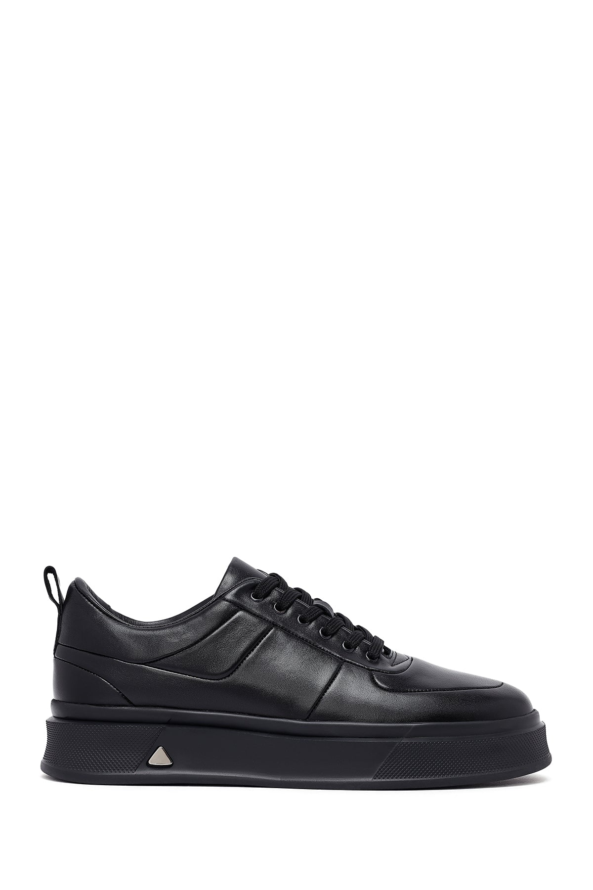 Men's Black Lace-Up Thick Sole Leather Sneakers 25WFD612318 | Derimod