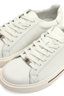 Erkek Beyaz Bağcıklı Kalın Tabanlı Deri Sneaker | Derimod