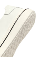 Erkek Beyaz Bağcıklı Kalın Tabanlı Deri Sneaker | Derimod