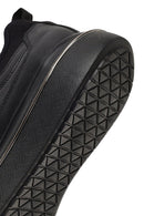 Men's Black Lace-Up Thick-Soled Leather Sneaker | Derimod