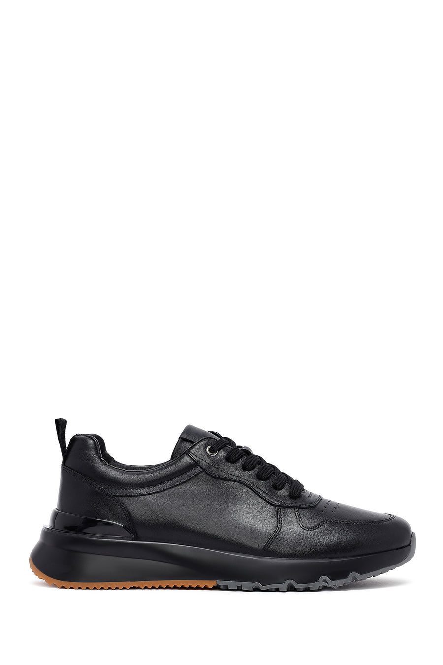 Erkek Siyah Bağcıklı Deri Casual Sneaker 25WFD612818 | Derimod