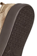 Erkek Vizon Bağcıklı Kalın Tabanlı Süet Deri Sneaker | Derimod