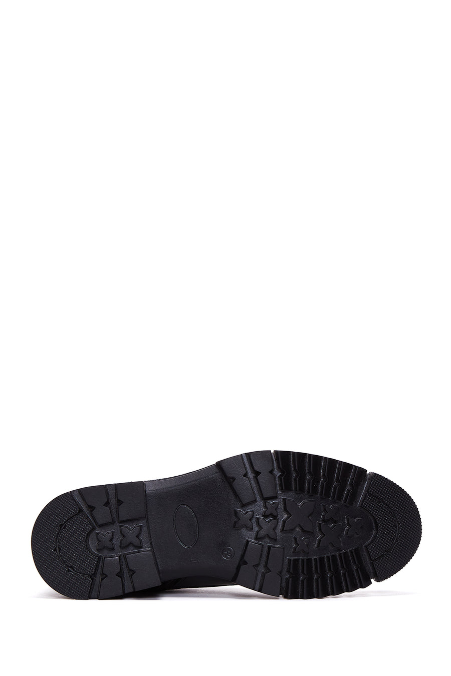 Men's Black Lace-Up Leather Casual Combat Boots