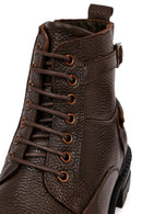 Erkek Kahverengi Bağcıklı Deri Casual Postal Bot | Derimod