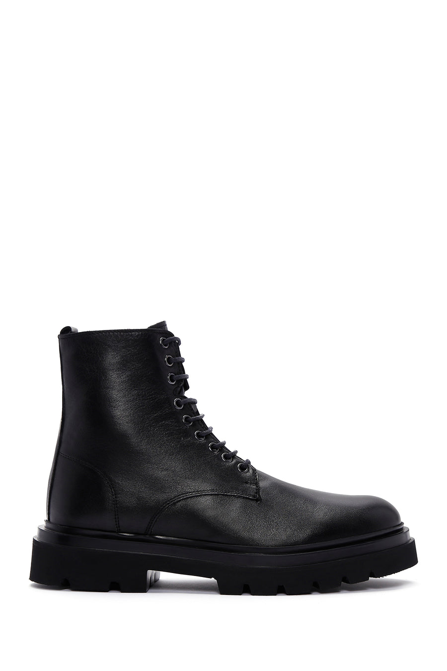 Men's Black Zippered Leather Casual Boots 25WFD620318 | Derimod