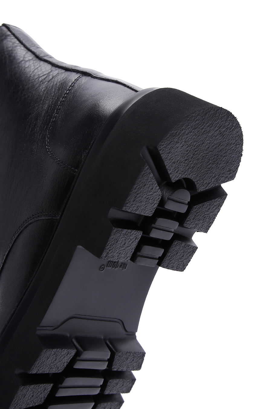 Men's Black Zippered Leather Casual Boots