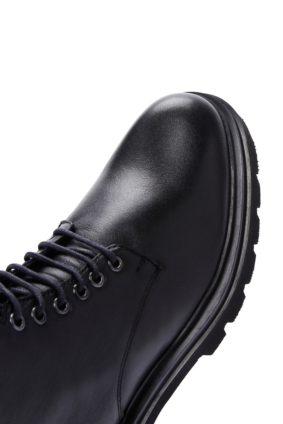 Men's Black Zippered Leather Casual Boots