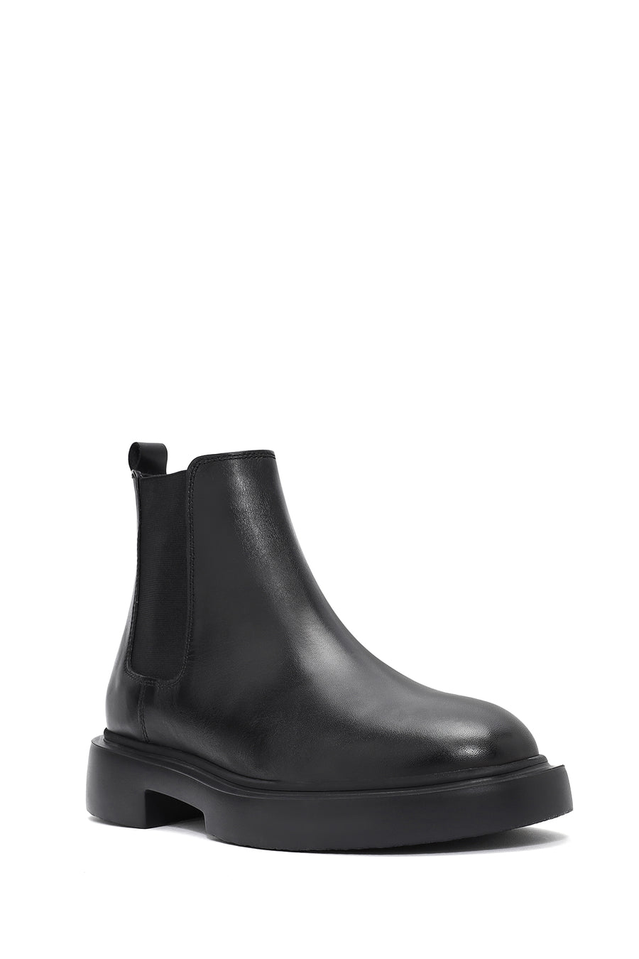 Male Black Leather Casual Chelsea Boots