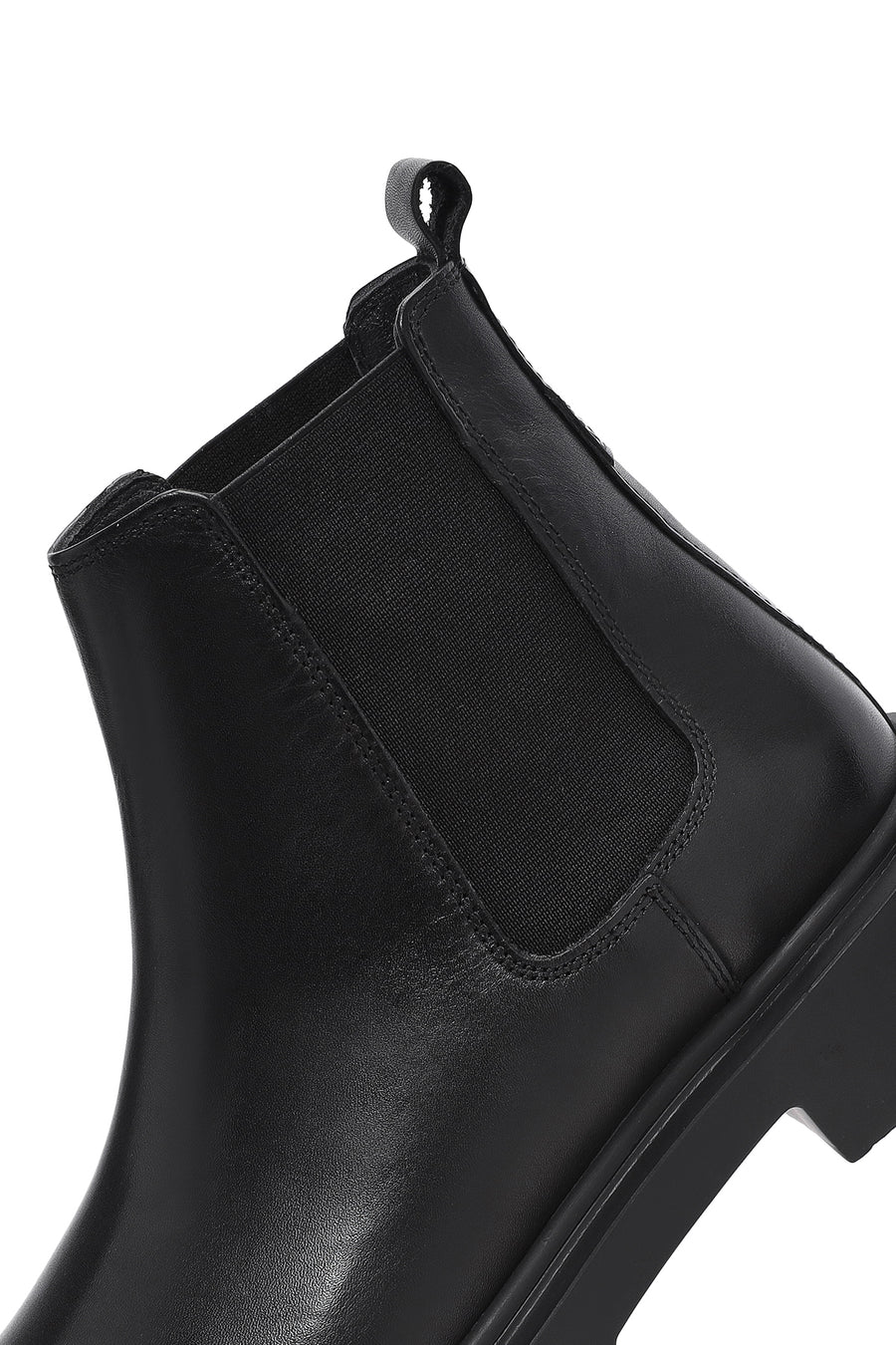 Male Black Leather Casual Chelsea Boots