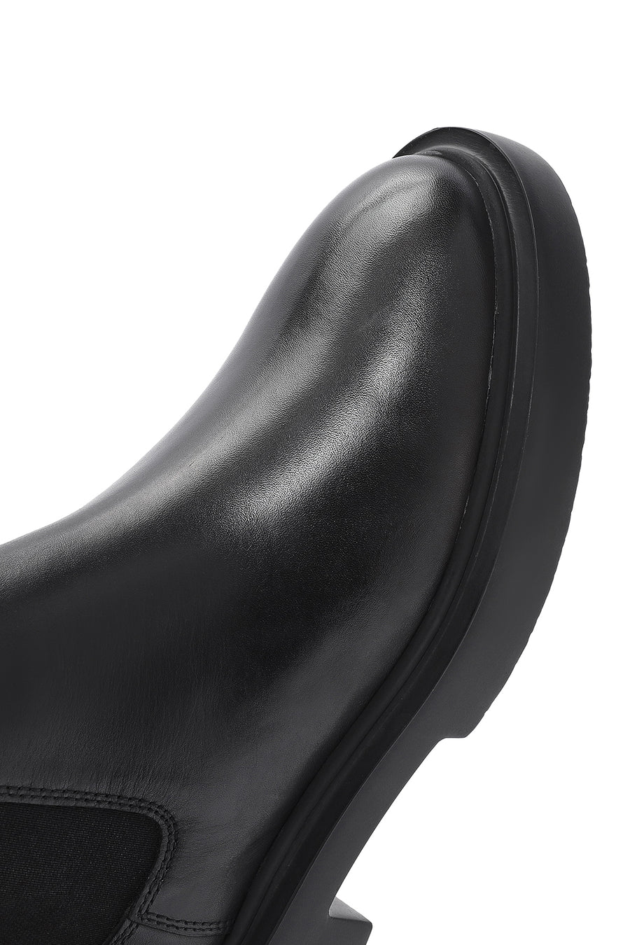 Male Black Leather Casual Chelsea Boots