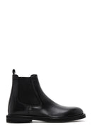 Male Black Leather Casual Chelsea Boots | Derimod