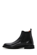Male Black Leather Casual Chelsea Boots | Derimod