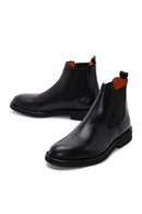 Male Black Leather Casual Chelsea Boots | Derimod