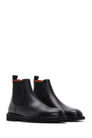 Male Black Leather Casual Chelsea Boots | Derimod