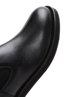 Male Black Leather Casual Chelsea Boots | Derimod