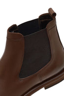 Men's Brown Leather Casual Chelsea Boot | Derimod