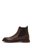 Men's Brown Leather Casual Chelsea Boot | Derimod