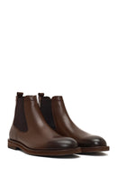 Men's Brown Leather Casual Chelsea Boot | Derimod