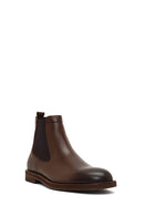 Men's Brown Leather Casual Chelsea Boot | Derimod