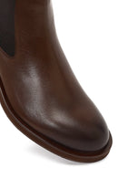 Men's Brown Leather Casual Chelsea Boot | Derimod