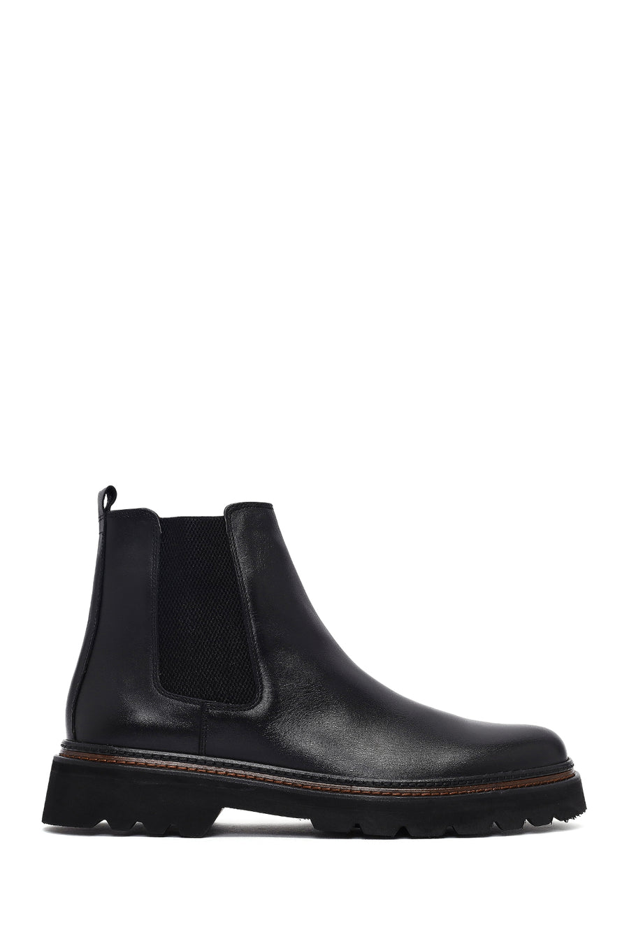 Male Black Leather Chelsea Boots 25WFD620618 | Derimod