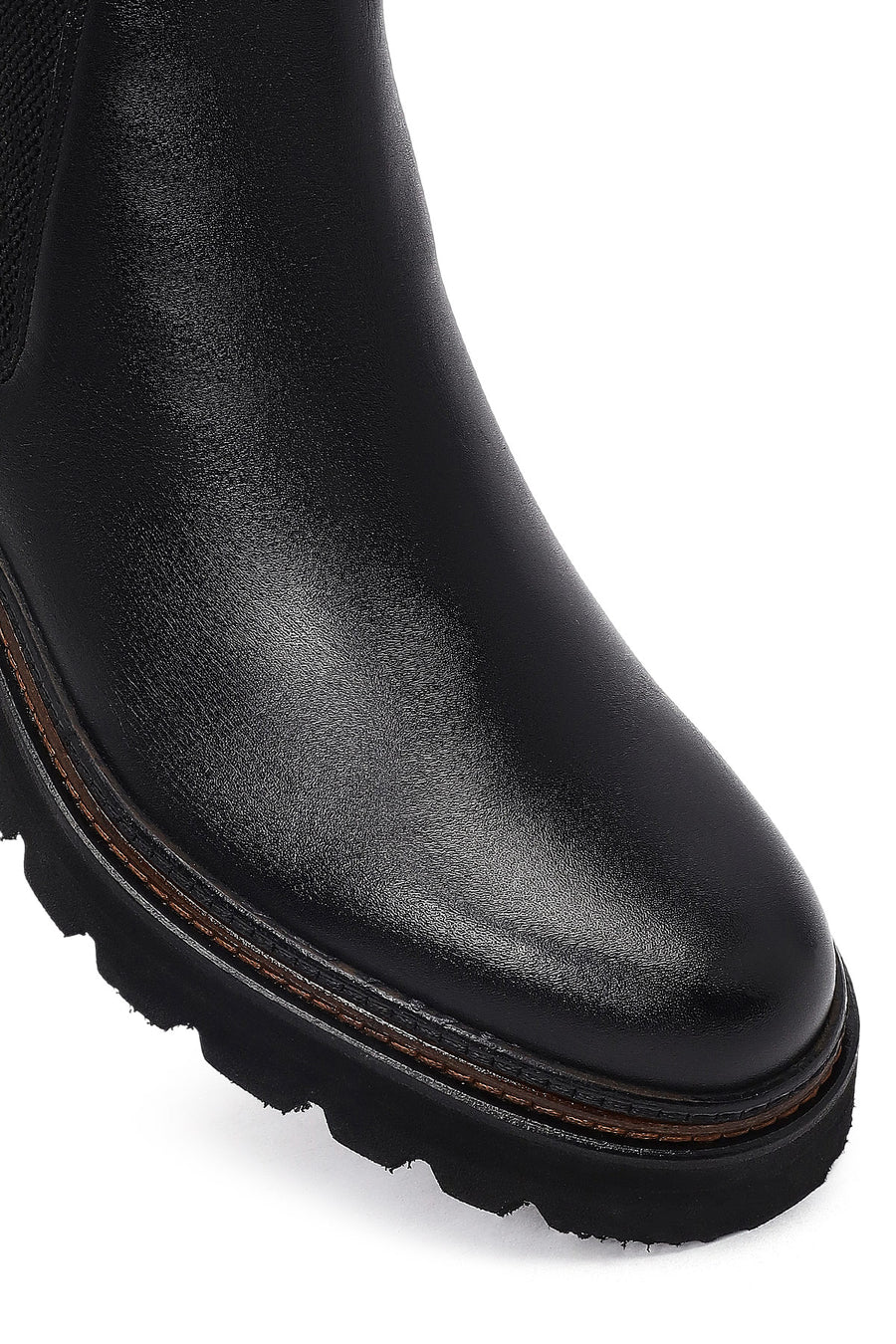 Male Black Leather Chelsea Boots