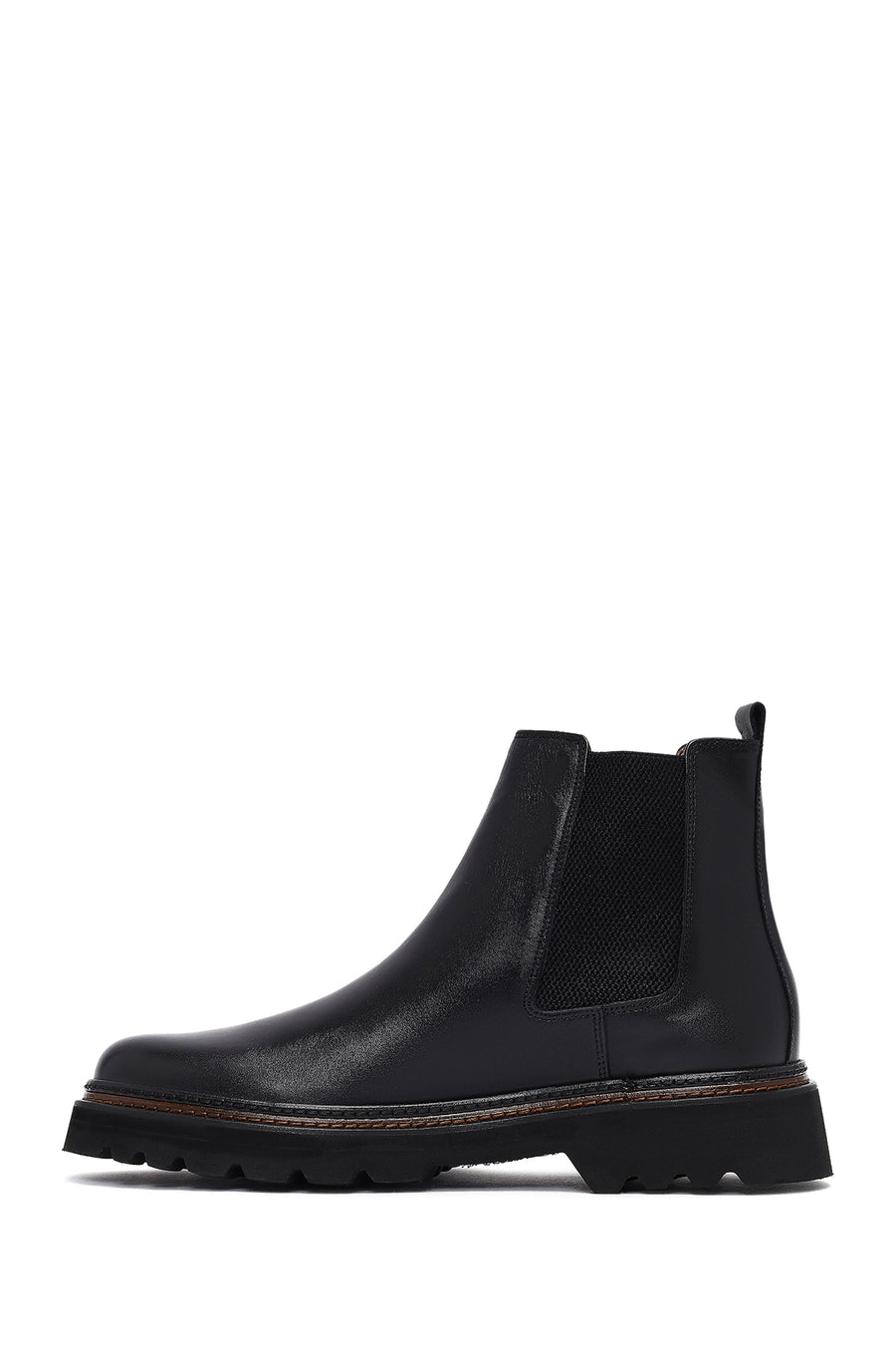 Male Black Leather Chelsea Boots