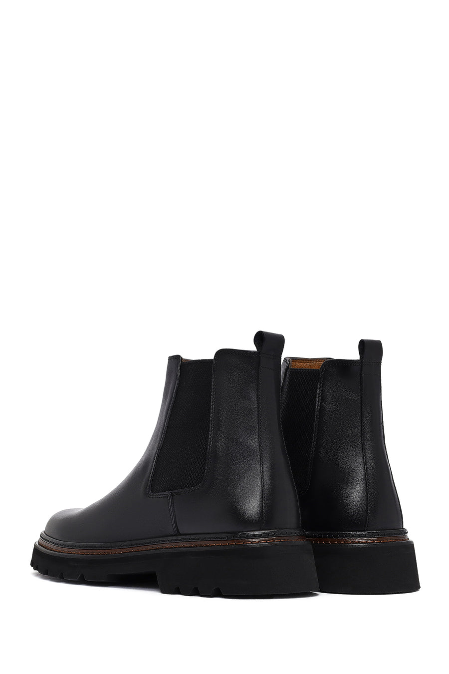 Male Black Leather Chelsea Boots
