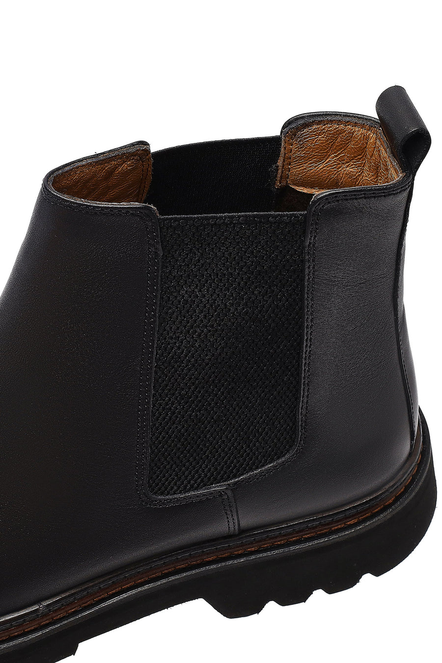 Male Black Leather Chelsea Boots