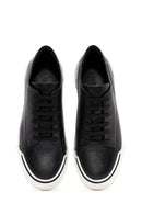 Men's Black Lace Up Leather Sneakers | Derimod