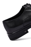 Erkek Siyah Bağcıklı Deri Casual Ayakkabı | Derimod