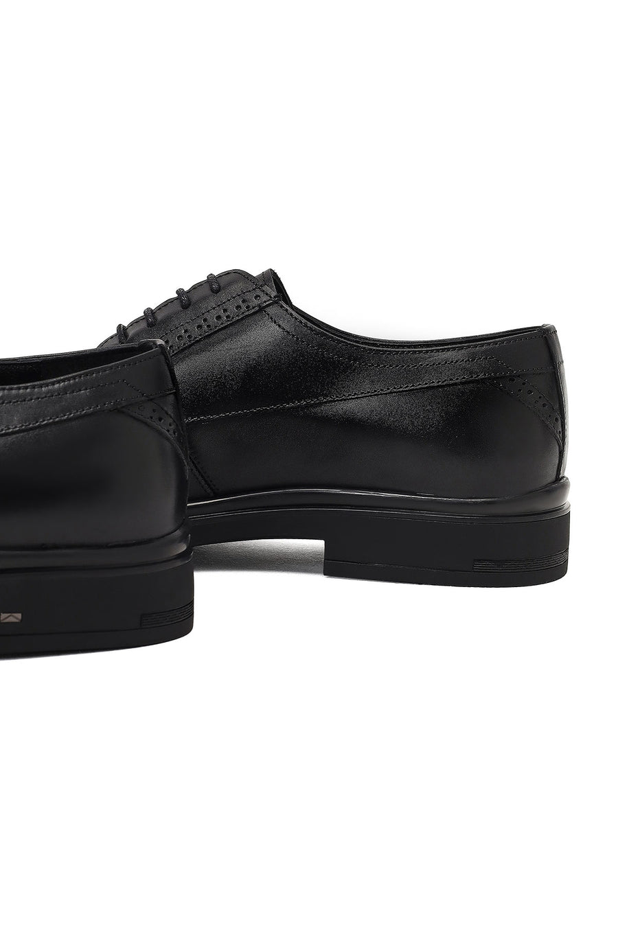 Men's Black Lace-up Leather Casual Shoes