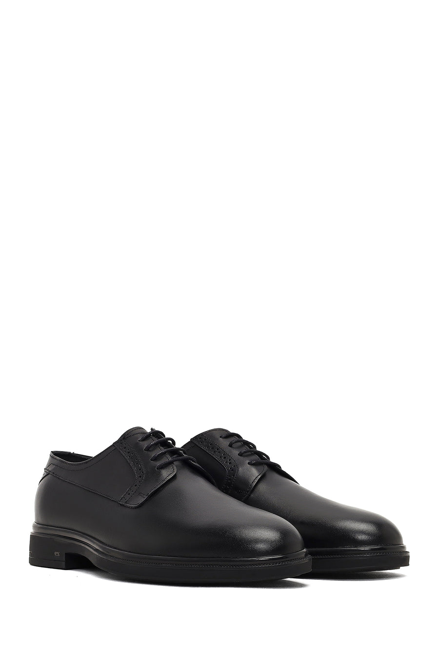 Men's Black Lace-up Leather Casual Shoes