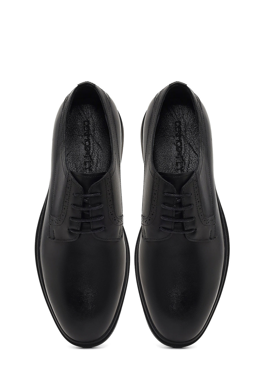 Men's Black Lace-up Leather Casual Shoes