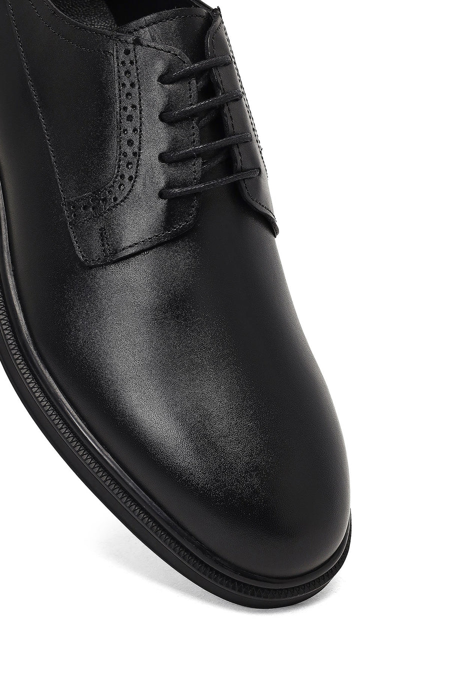 Men's Black Lace-up Leather Casual Shoes