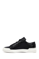 Erkek Siyah Bağcıklı Deri Sneaker | Derimod