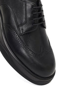 Erkek Siyah Bağcıklı Kalın Tabanlı Deri Casual Ayakkabı | Derimod