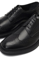 Erkek Siyah Bağcıklı Deri Klasik Ayakkabı | Derimod