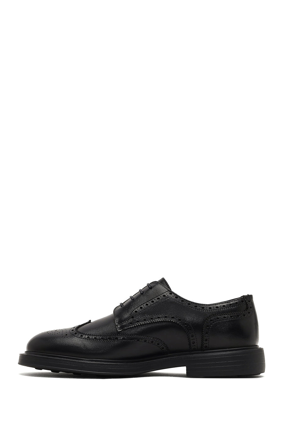 Men's Black Lace-Up Leather Classic Shoe