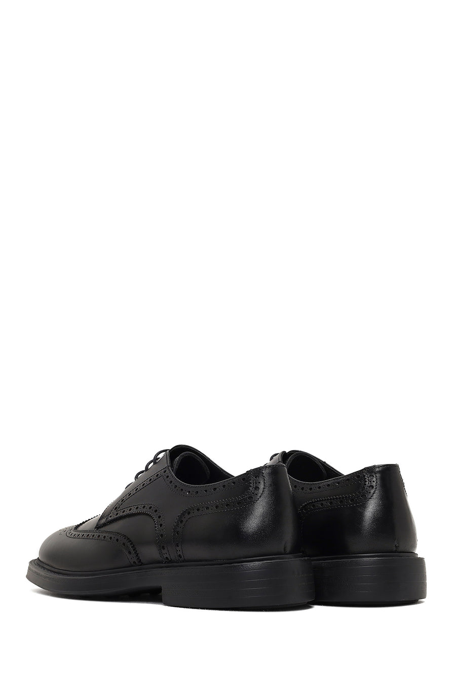 Men's Black Lace-Up Leather Classic Shoe