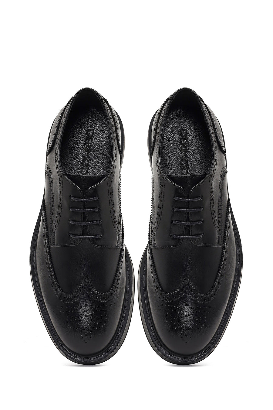 Men's Black Lace-Up Leather Classic Shoe