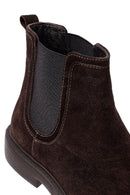 Men's Brown Suede Leather Chelsea Boots | Derimod